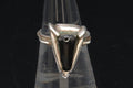 Antique 1940s High Grade Silver Moroccan Berber Ring Size 5 1/2, Ethnic Folk Jewelry, Tribal Imazighen North African Amulet Talisman