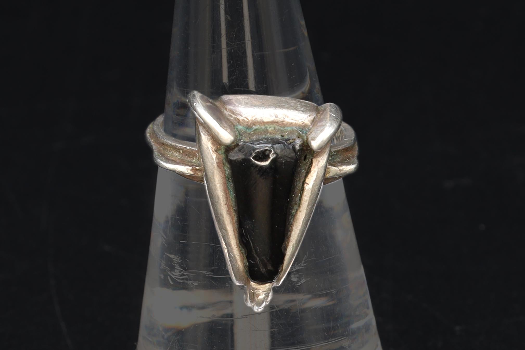 Antique 1940s High Grade Silver Moroccan Berber Ring Size 5 1/2, Ethnic Folk Jewelry, Tribal Imazighen North African Amulet Talisman