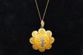 Vintage 1940s Pendant Necklace With Gold Niello And Sterling Silver, Dancing Buddhist Mekkala, Kingdom Of Siam, Asia Jewelry And Fashion