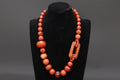 Carnelian Agate Beads, Faceted Gemstones In A Graduated Single String, Asymetric Accent, Retro 1990s Fashion Accessories, New Age Crystals