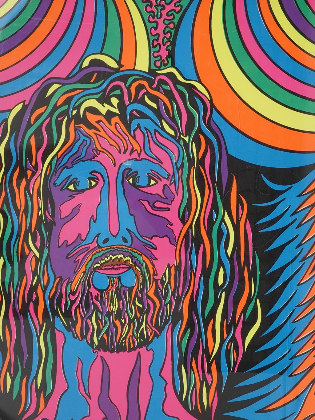 A Rare Vintage Psychedelic Blacklight Jesus Christ Superstar Poster Produced By Vagabond Creations, 1971 Graphic Arts, Retro Americana