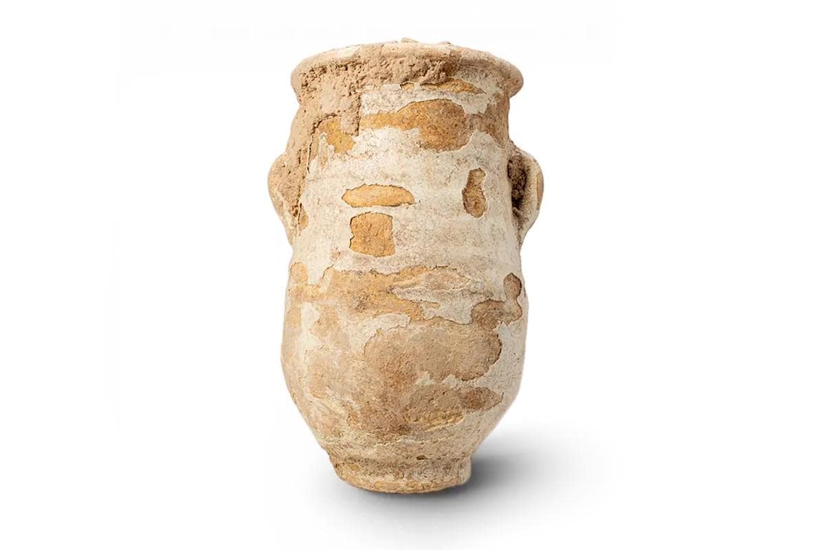 Ancient Egypt, Faience Ceramic Utilitarian Pithoi Vessel, Dated Ca 300 BCE To 80 AD. Hellenistic Ptolemaic To Early Roman Egyptian Province