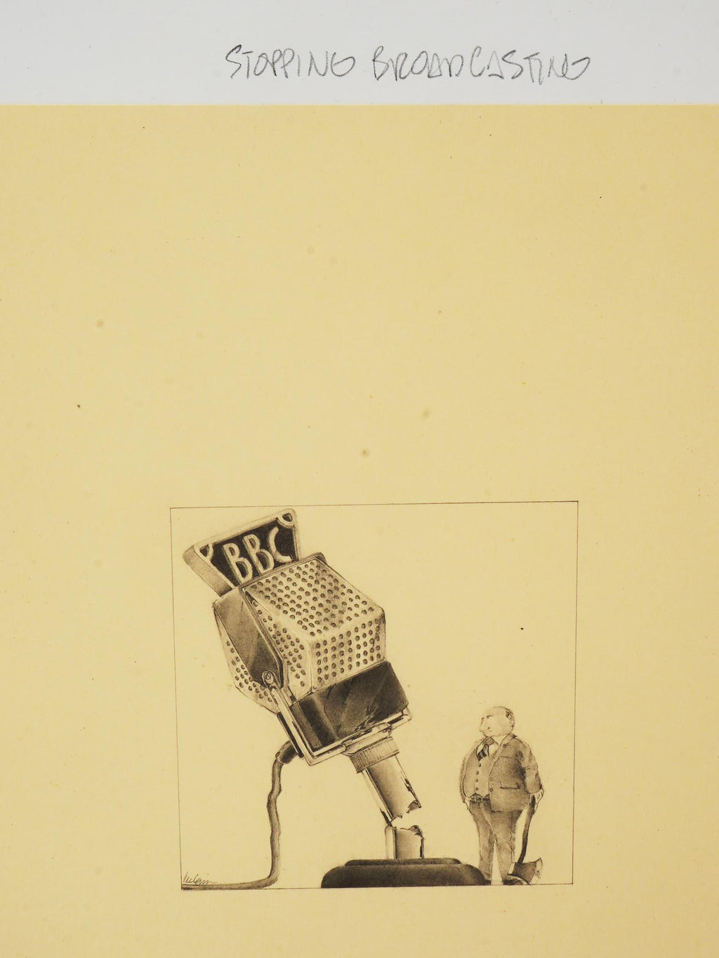 J Michael McGinn, Art Pencil Drawings 1970s, USA Political Caricature, Fortune Magazine, Sheldon Cotler for the Keeping Up Vignettes