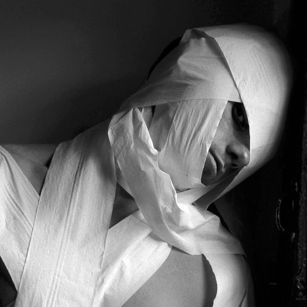 Bright Corpses I Keep Hidden On My Closet, Black White Analogue Photo Signed Art Prints, Creepy Nude Mummy, Handsome Male Corpse