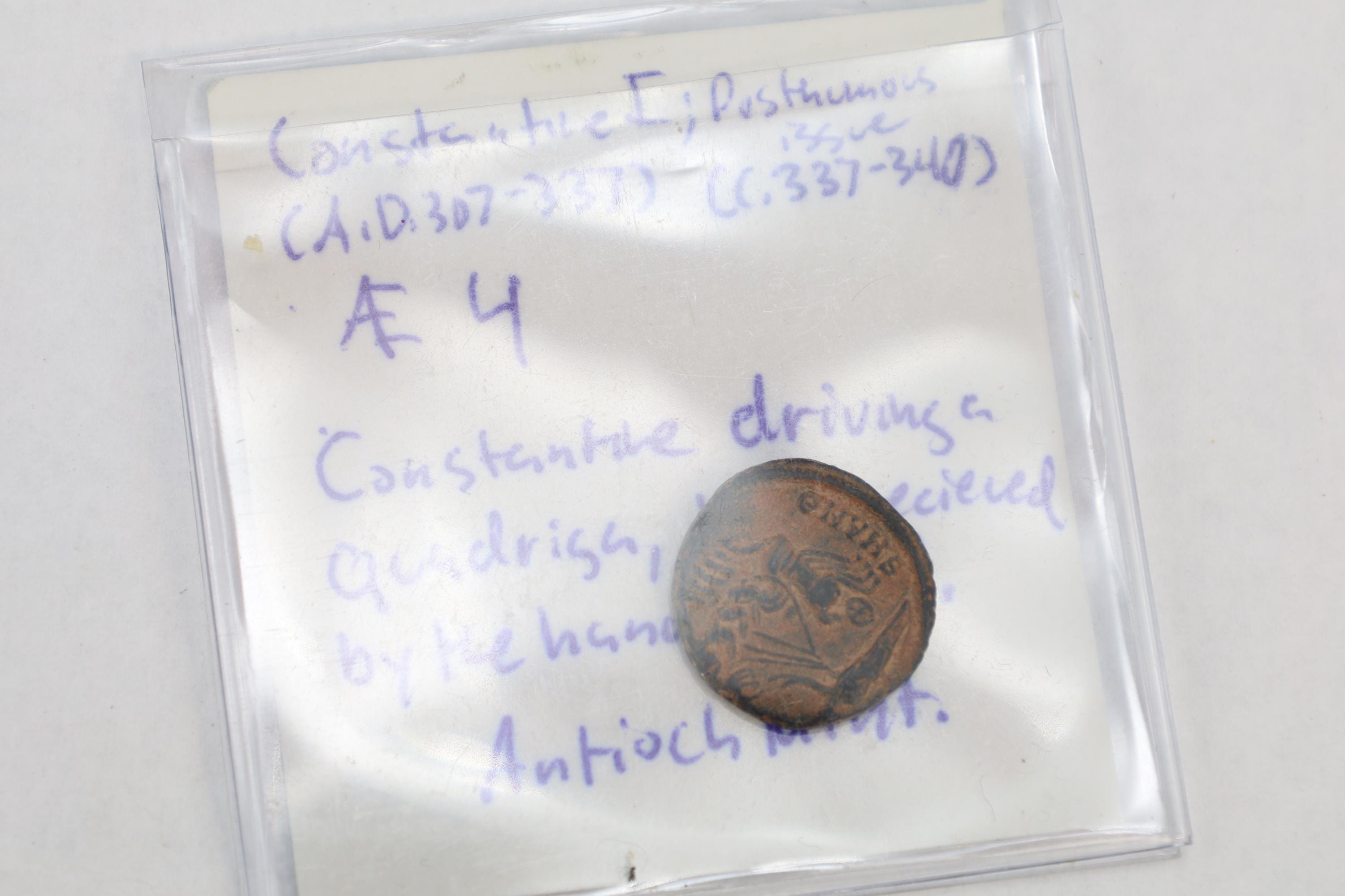 Ancient Rome Bronze Coin Constantine I Posthumous Issue The Quadriga Chariot, 4th Century AD, Numismatics And Historical Collectibles
