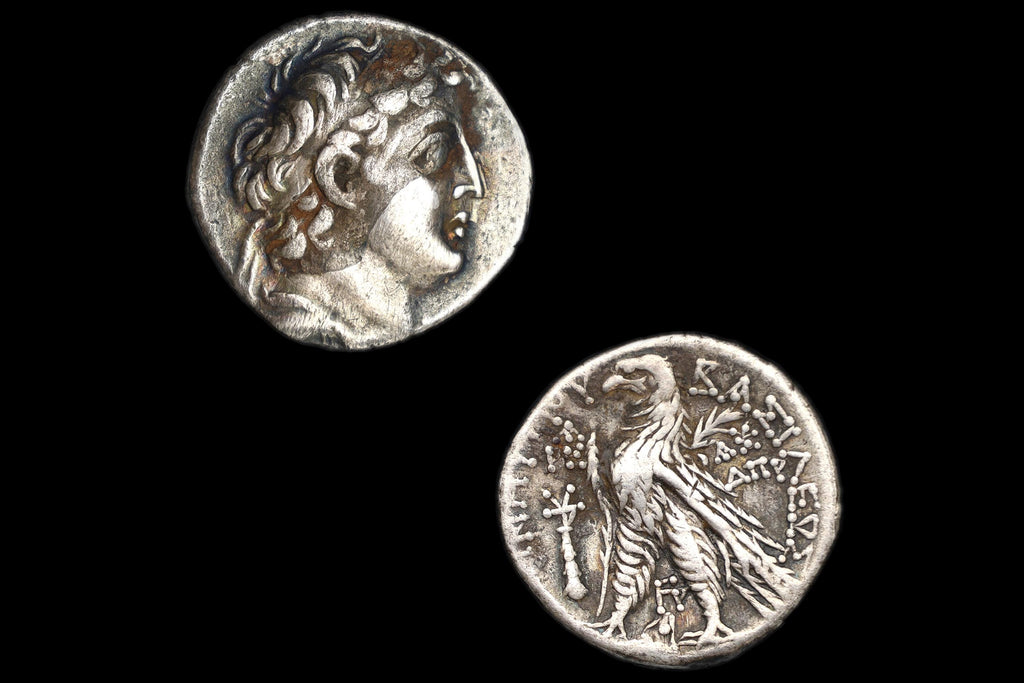 Ancient Hellenistic Greek Coins, Seleucid King Demetrius II Silver Tetradrachm Coin Tyro Mint 125 BC, Numismatics And Historical Antiquities