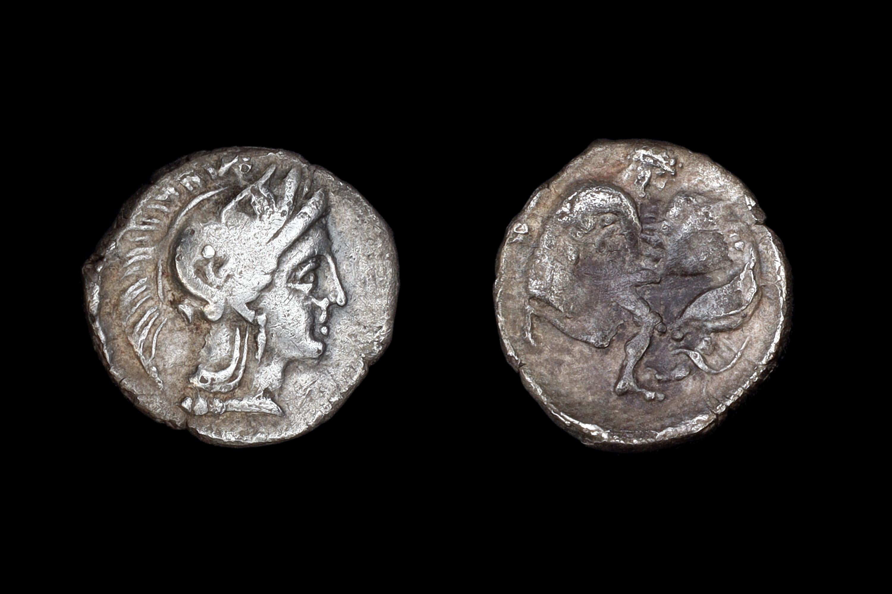 Ancient Tarentum, Calabria 325 To 280 BCE Silver Diobol Coin, Head Of Goddess Athena And Heracles With Lion, Collectibles And Numismatics