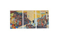 The Samurai Minamoto no Tametomo Ready To Battle, Meiji Japan Woodblock Ukiyo-e Art By Yoshimori Utagawa Triptych Art, Asian Oriental Arts
