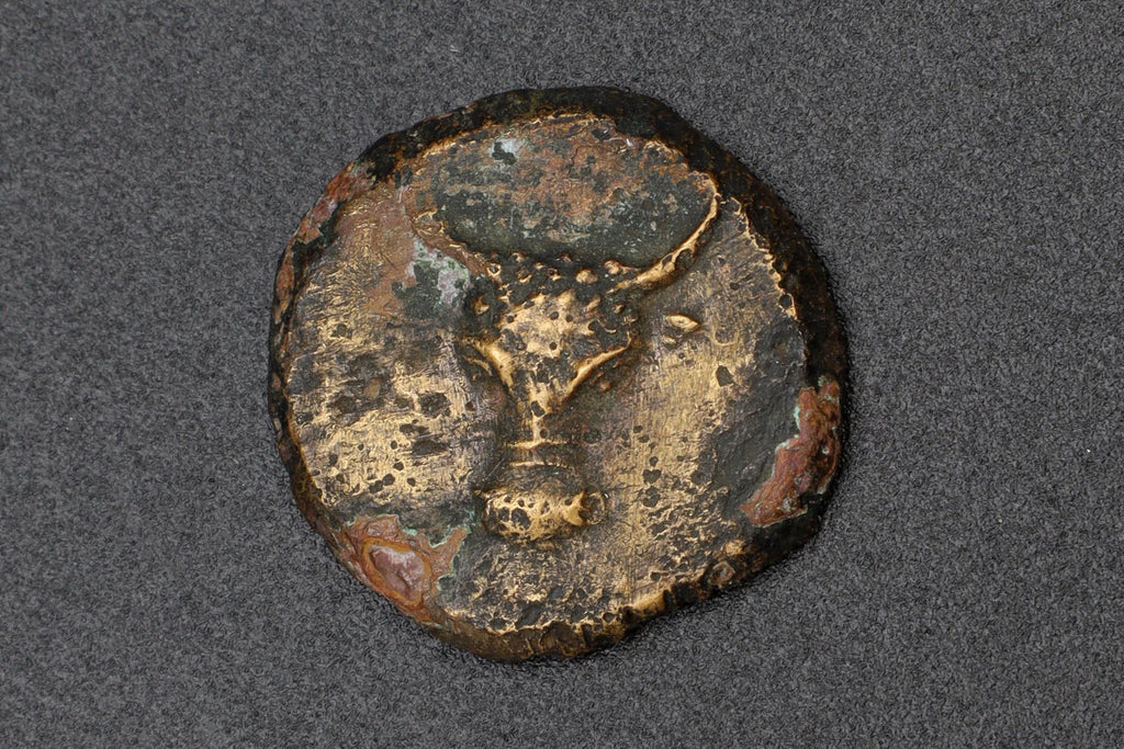 Kings of Paphlagonia, Pylaemenes III Euergetes, Drachm Bronze Coin, Caduceus Of Hermes And Bull Head, Ancient Collectibles And Numismatics
