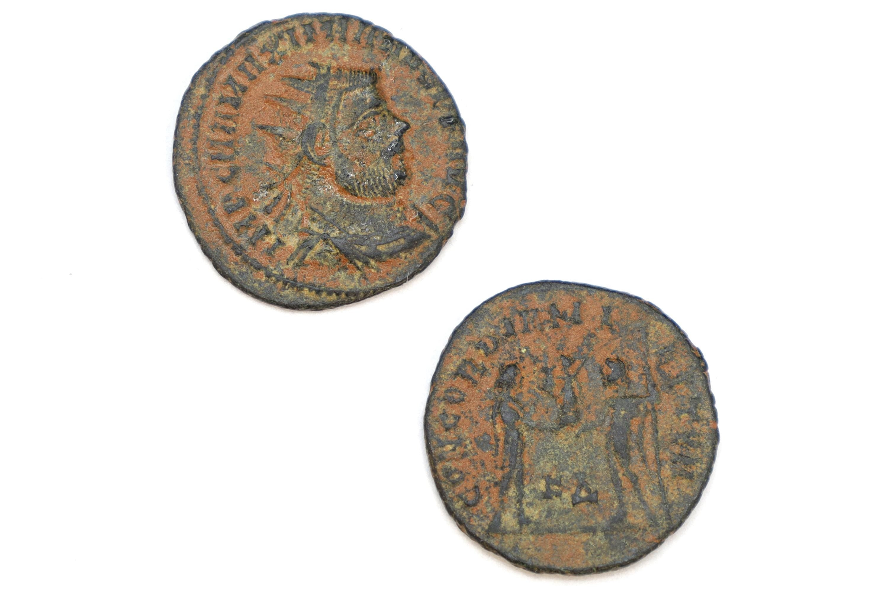 Ancient Roman Empire Coin, Maximian Imperator, Antoninianus Cyzicus, Concordia Militum, 3rd Century AD, Numismatics Historical Collectibles