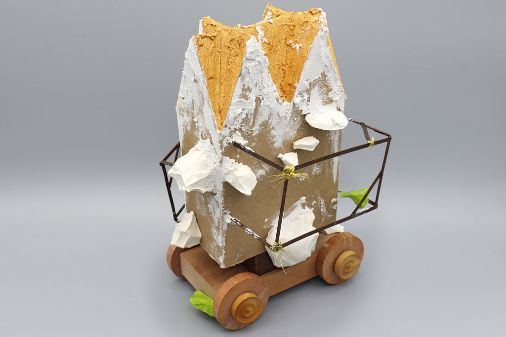 We Are All Waiting For King Moshiach, Architecture Model Building, Imaginary Jewish Shrine, Handmade Paper Sculpture Contemporary Jewish Art