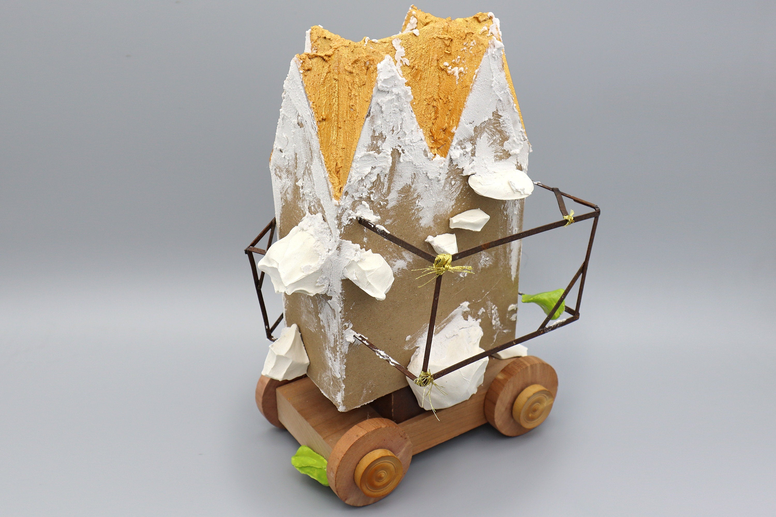 We Are All Waiting For King Moshiach, Architecture Model Building, Imaginary Jewish Shrine, Handmade Paper Sculpture Contemporary Jewish Art