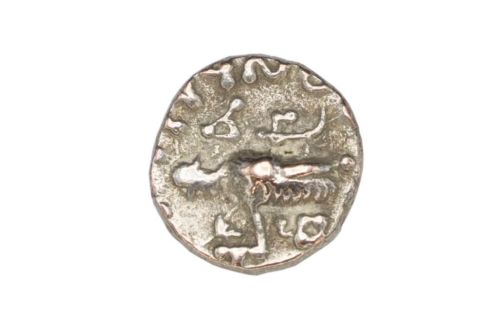 Ancient Hellenistic Central Asia, Small Drachm 1st Century BCE, Indo Scythian Coin Of Kingdom Azes I. Numismatics, Collectibles, Antiquities