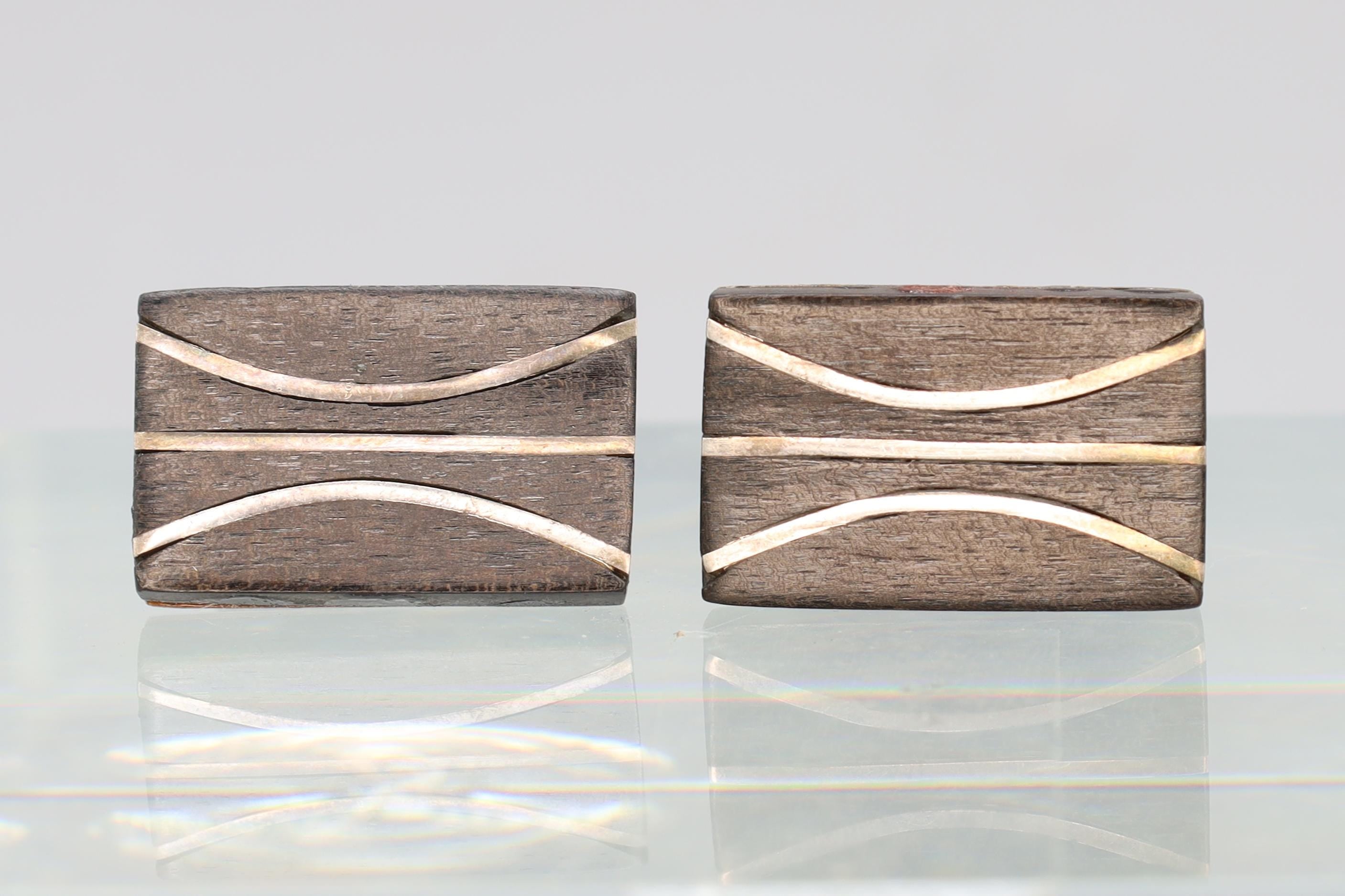 Vintage Mid Century Mens Jewelry Cufflinks, Sterling Silver COF Carl Ove Frydensberg Of Denmark Scandinavian Fashion Accessories, Art