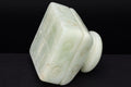 Signature Calligraphy Seal Stamp, Carved Stone Paperweight, Feng Shui, Oriental Asian Decor, Pale Green Nephrite Jade Like Chinese Seal