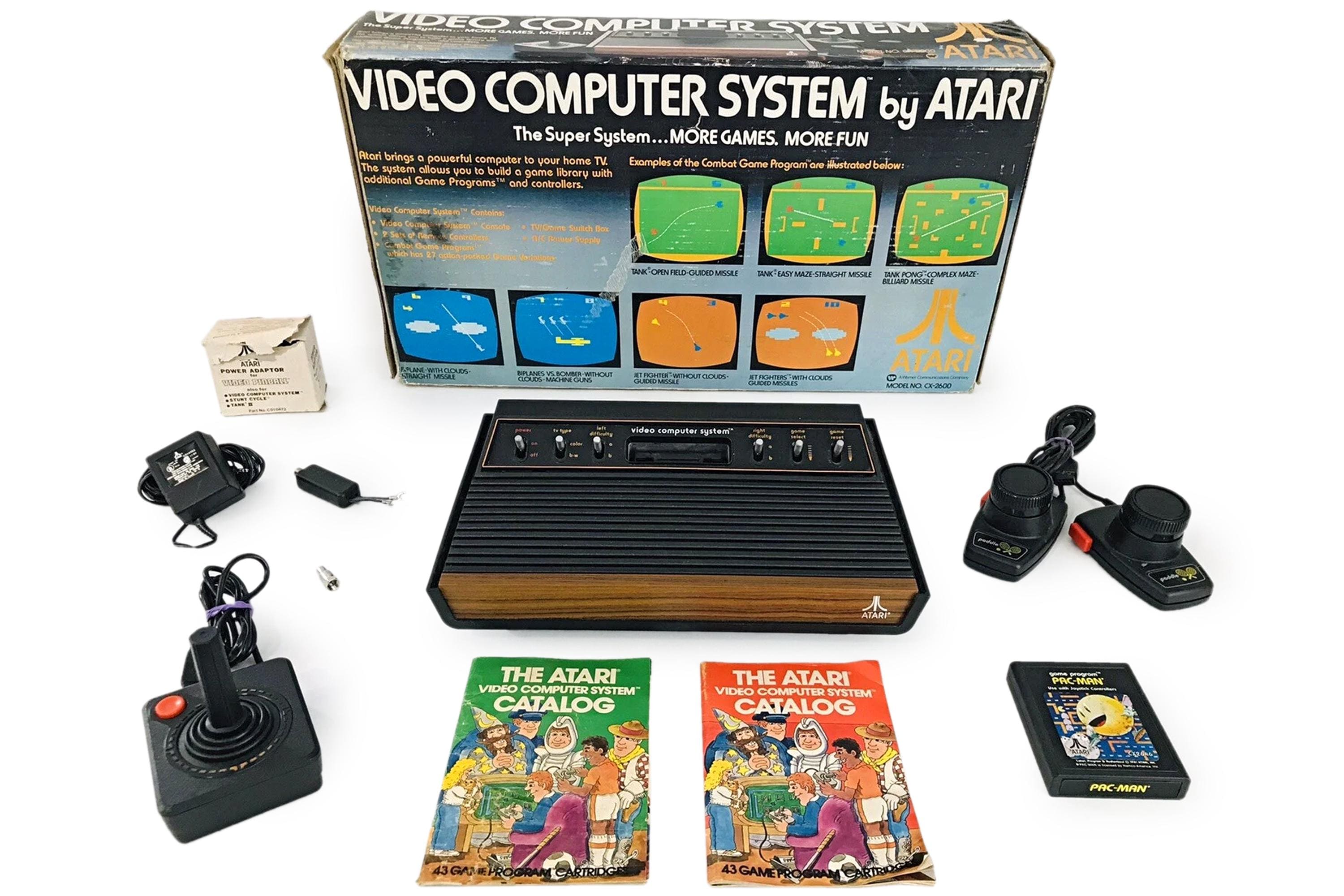 Atari 2600 Video Game, A 1978 Atari, 6 Switch Console In Original Box With Matching Serial Numbers 81710167. Working, Model No CX-2600