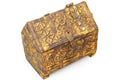 Antique 19th Century Jewelry Chest, Colonial India. Ethnic Rustic Wooden Trunk Box, South Asia Folk Art, Oriental Crafts And Collectibles