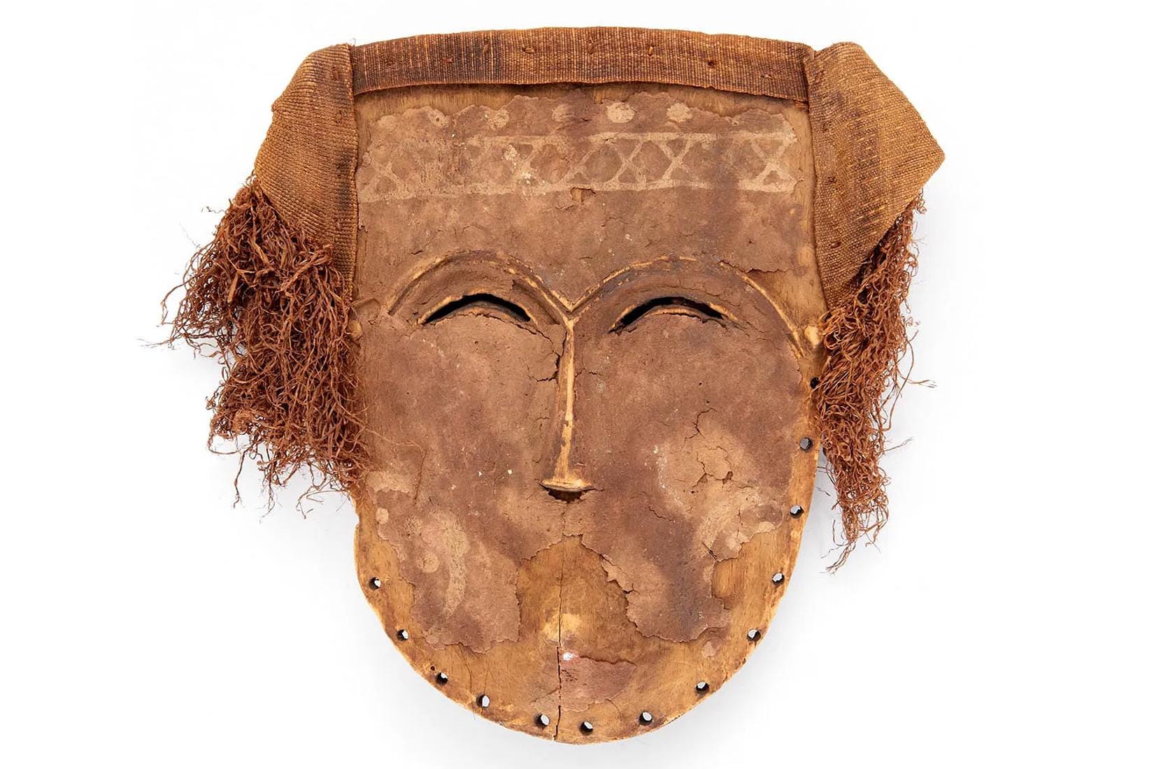Very Rare Lele Lele Tribal Mask, Lega Kuba Peoples, Congo, Central Africa Ethnographic Artifacts. 19th Century Collectibles And Antiques