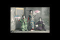 Uncirculated Postcard From Japan, Early 20th Century Hand Colored Postal Memorabilia, OkikuSan And AyameSan Dance Nihon Buyo, Late Meiji