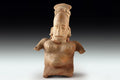 Ancient Ameca Style, Pre-Columbian Ceramic Figure Of A Pregnant Woman. West Mexico, Jalisco Shaft Tomb, Circa 300 BCE To 300 AD Antiquities
