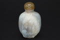 Vintage Early 20th Century Snuff Bottle, Shouxing God On Carved Agate Stone, Perfume Bottle. Asian Oriental Arts Tobacciana Collectibles