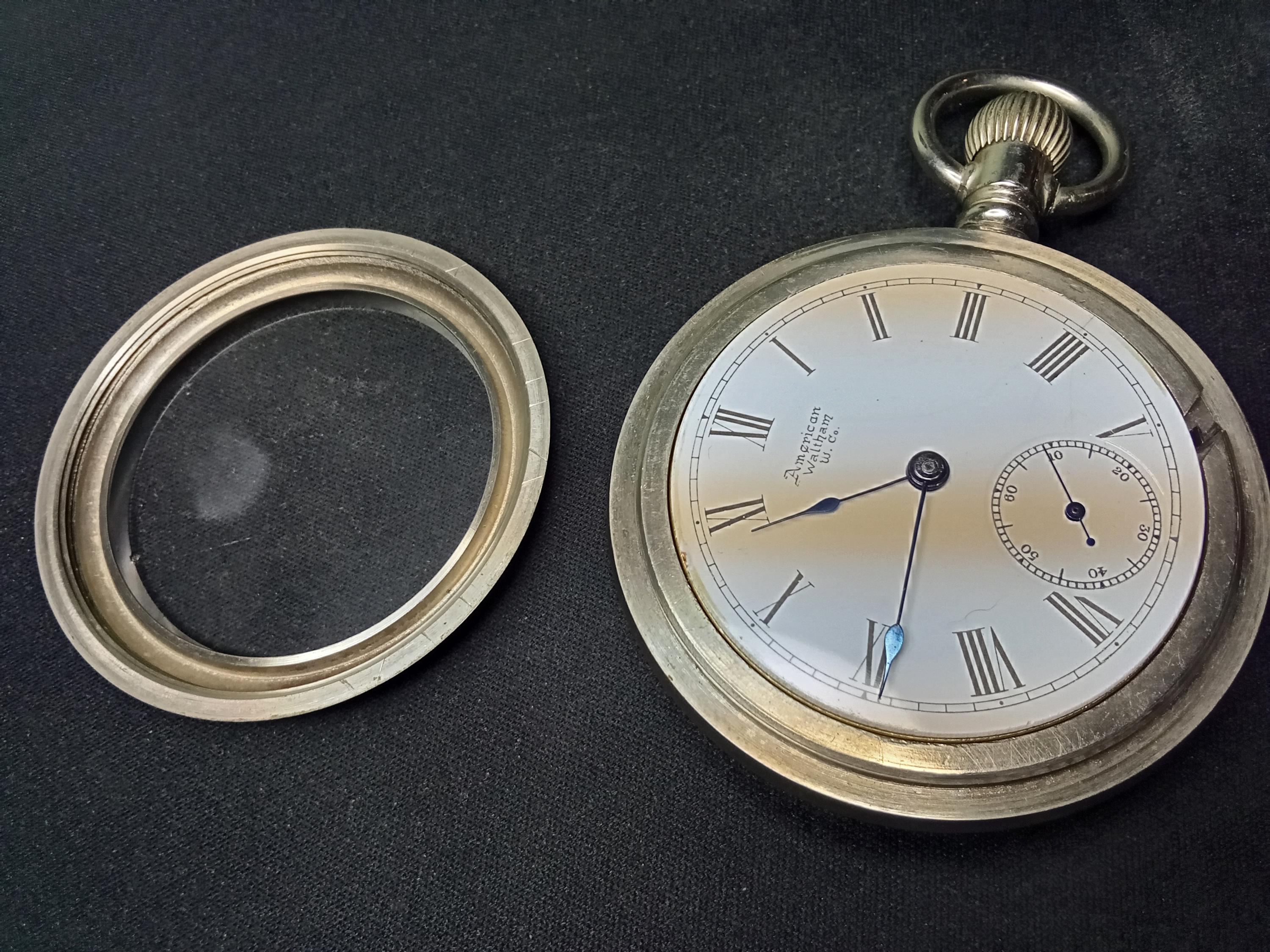 Antique 1890 American Waltham Massachusetts Watch Co Pocket Watch WORKING, Serial 4755286, Grade 1, Size 18s, Seven 7 Jewels, Silverode Case