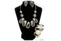 SUPER RARE, Art Deco Jewelry Set, Necklace, Bracelet And Earrings, Portuguese 800 Silver And Mussels Shells, Wirework Cannetille Ca 1930s