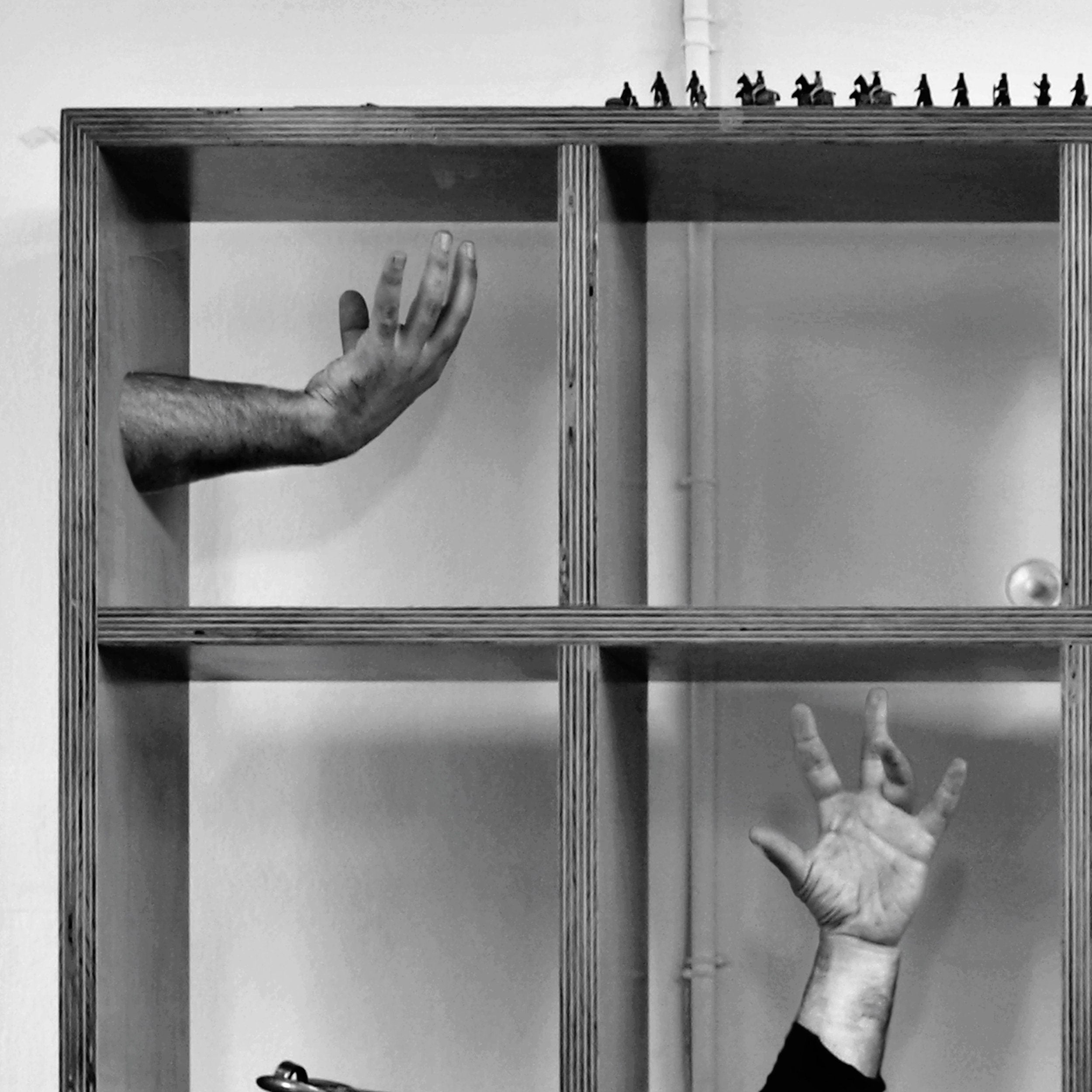 Dear Pawn Dont Be Afraid Of The Rook, Modern Surreal Art, Creepy Hands And Furniture, Conceptual Contemporary Collage Photography Digital
