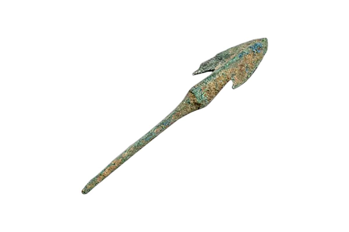 Ancient Luristan Bronze Spear Point From Around 1200 To 800 BCE, Near Eastern Antiquities And Militaria Collectibles, Primitive Spearheads
