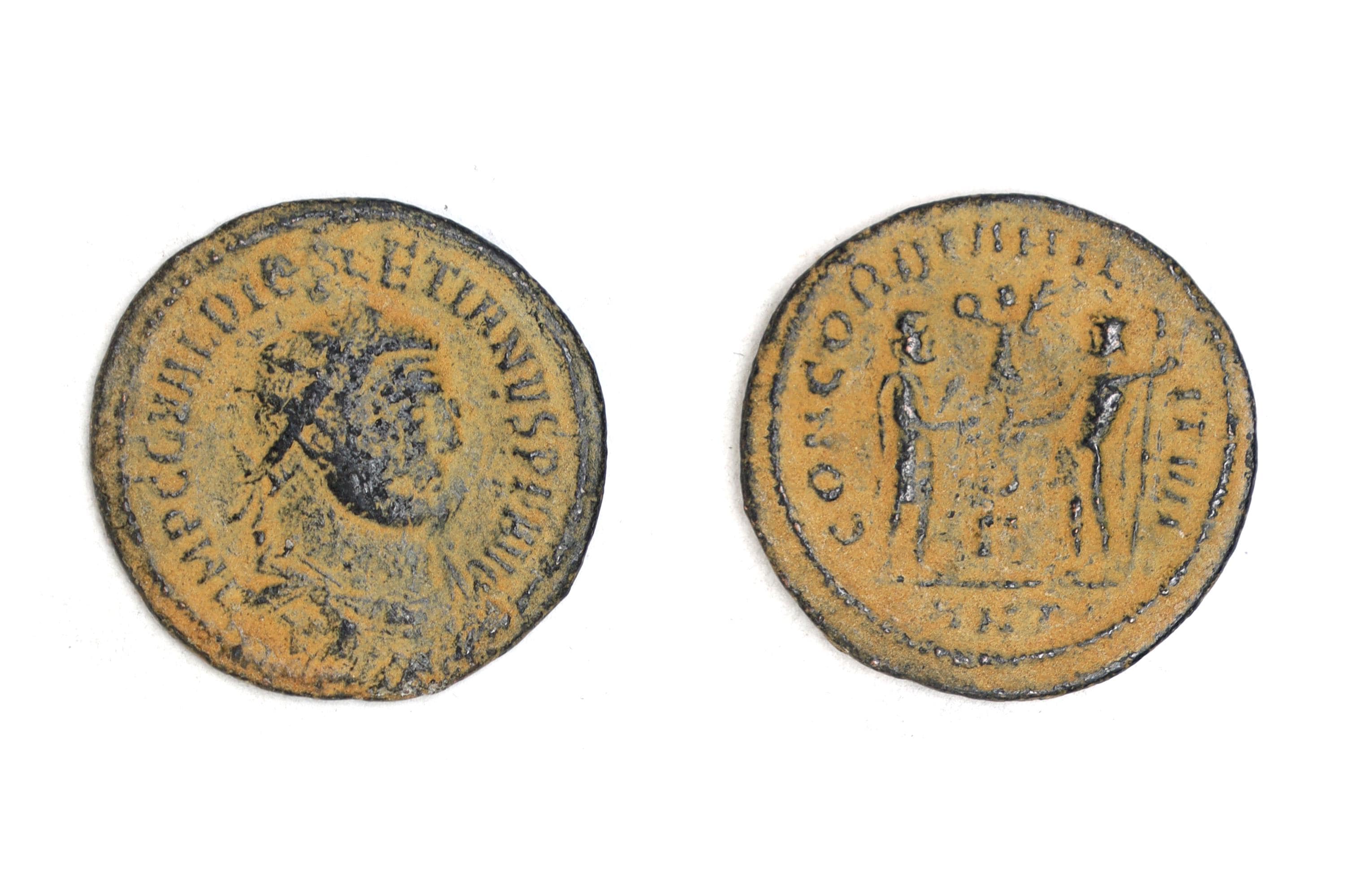 Ancient Roman Empire Bronze Coin, Emperor Diocletian, Antoninianus Bronze Coin, Antioch 3rd Century AD, Numismatics Historical Collectibles