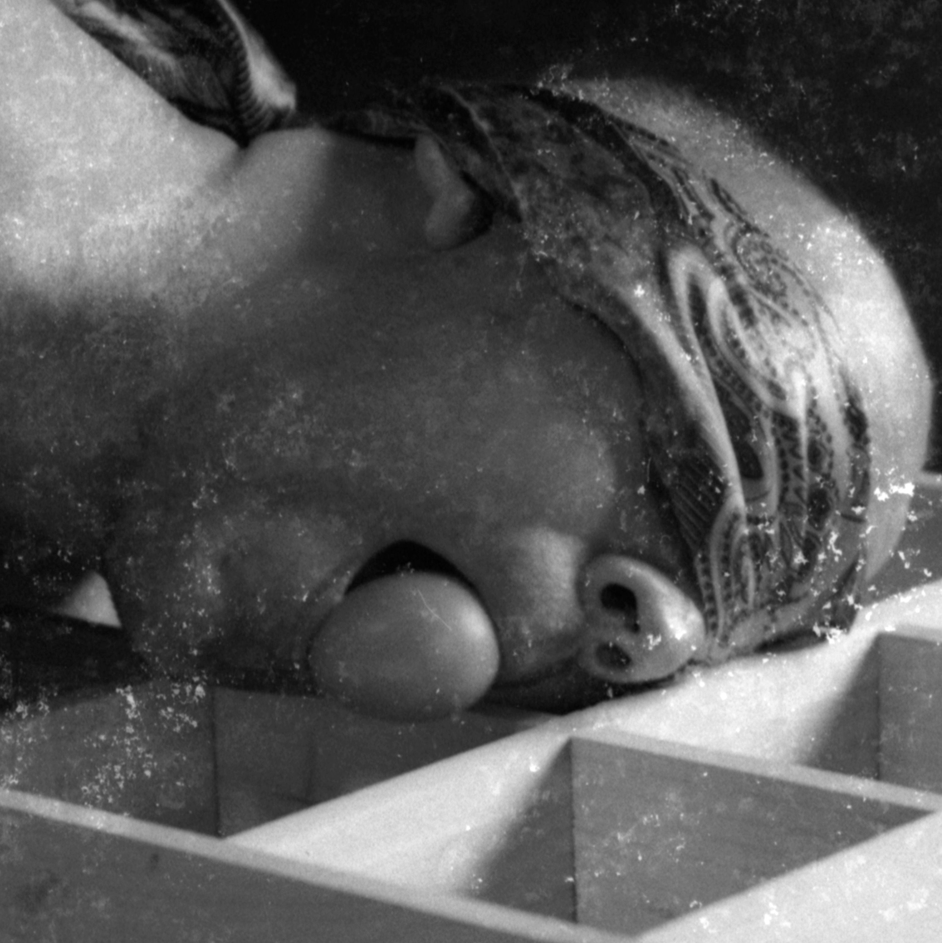 Anguish, The White Book Series, Contemporary Conceptual Art, Lubitel Analogue Camera Black And White Photography Prints, Selfportrait Photo