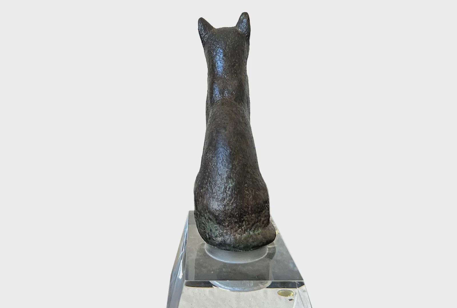 Ancient Egypt Sculpture Of A Cat, A Late Dynastic To Ptolemaic Period, Circa 664 To 30 BCE Bastet, God Bubastis Cast Bronze Art Statuette
