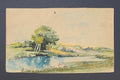 Connemara Landscape In Ireland, Antique 1900s Liberty Style Painting By Paulo Antonini, Italian American Artist, Art Nouveau Drawings