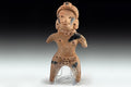 Ancient Pre Columbian Veracruz Pottery Female Standing Figure, Remojadas Type Dated As Between 400 to 600 AD, Eastern Mexico Mesoamerica Art