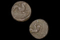 RARE Akarnania Leukas, AR Bronze Coin Circa 350 To 330 BCE, Bellerophon Riding Pegasus, Chimaera Monster, Ancient Collectibles Numismatics