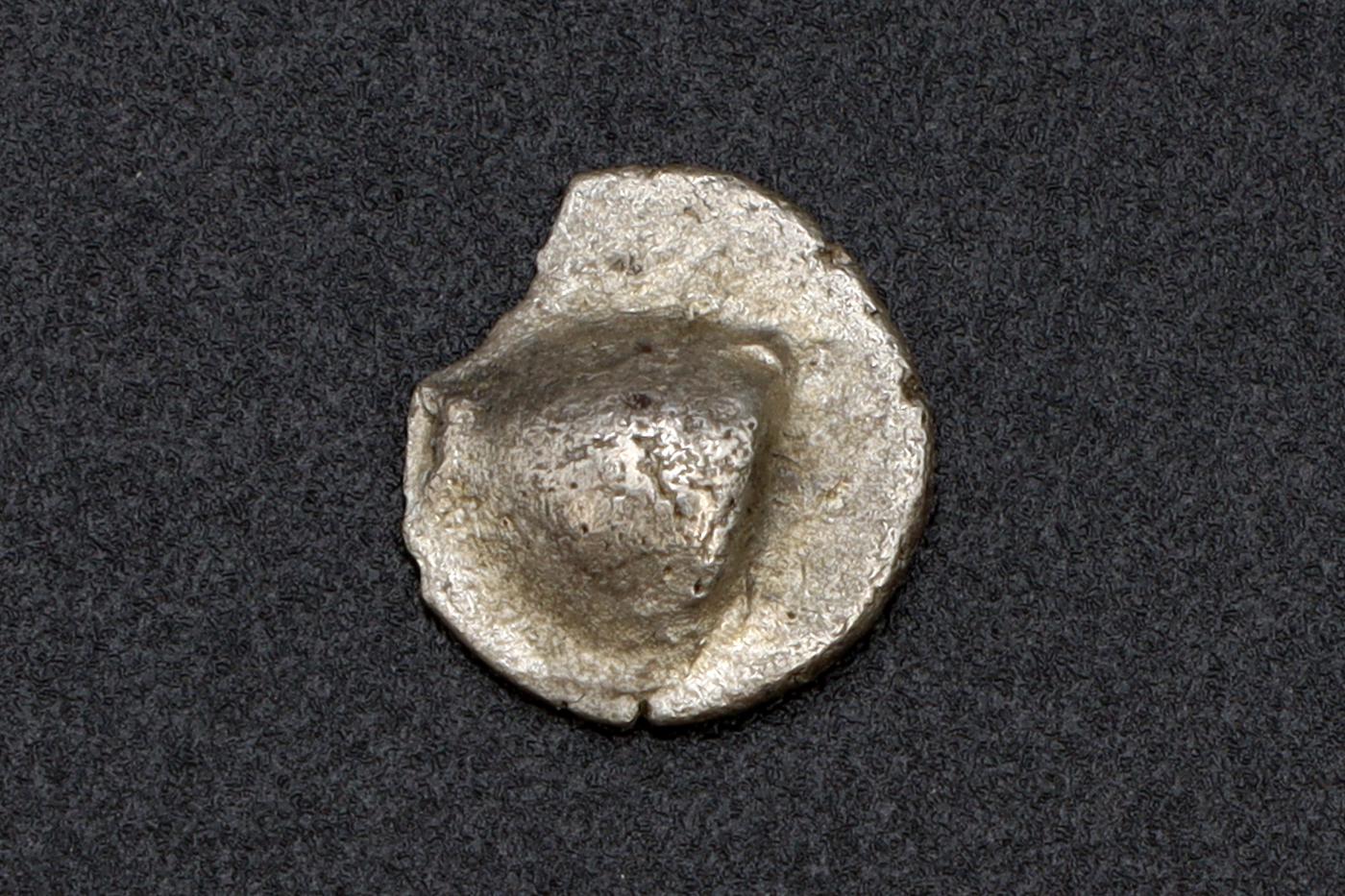 Orchomenos Boeotia Coin, Ancient Greece 400 To 364 BCE Silver Hemiobol With Half Wheat Grain, Ivy Leaf Above, Collectibles And Numismatics