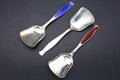 Denmark Guilloche And Sterling Silver Sugar Spoons, Group Of 3 Units, Scandinavian, Mid Century Cutlery Flatware Tableware Decor