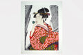 Japanese Geisha In Grand Central, NYC 1981. Color Serigraph Print On Paper By Michael Jay Knigin, Hand Signed
