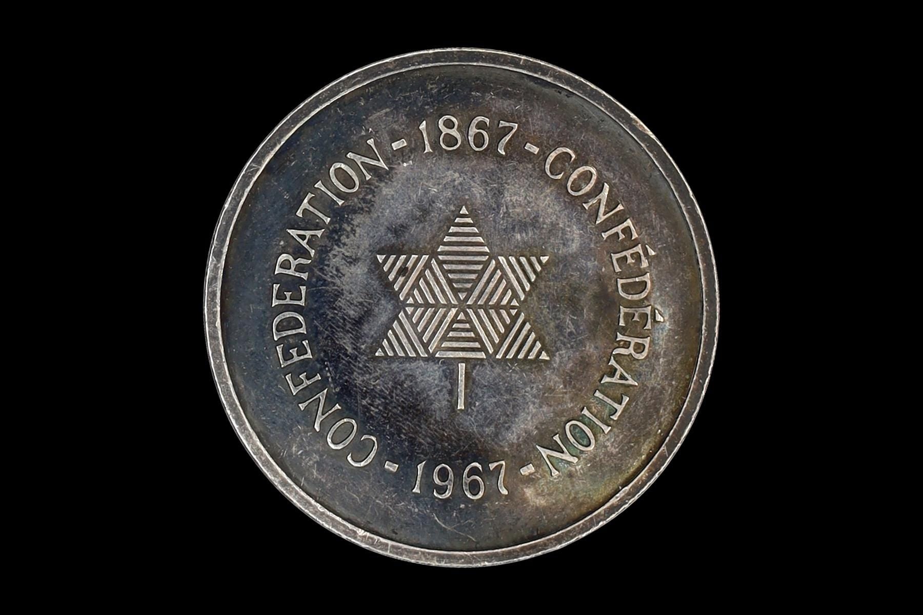1967 Canada Confederation Centennial Medal, Silver 999 Grade, Royal Canadian Mint of Ottawa Silver Rounds Bullions, Numismatics Collectibles