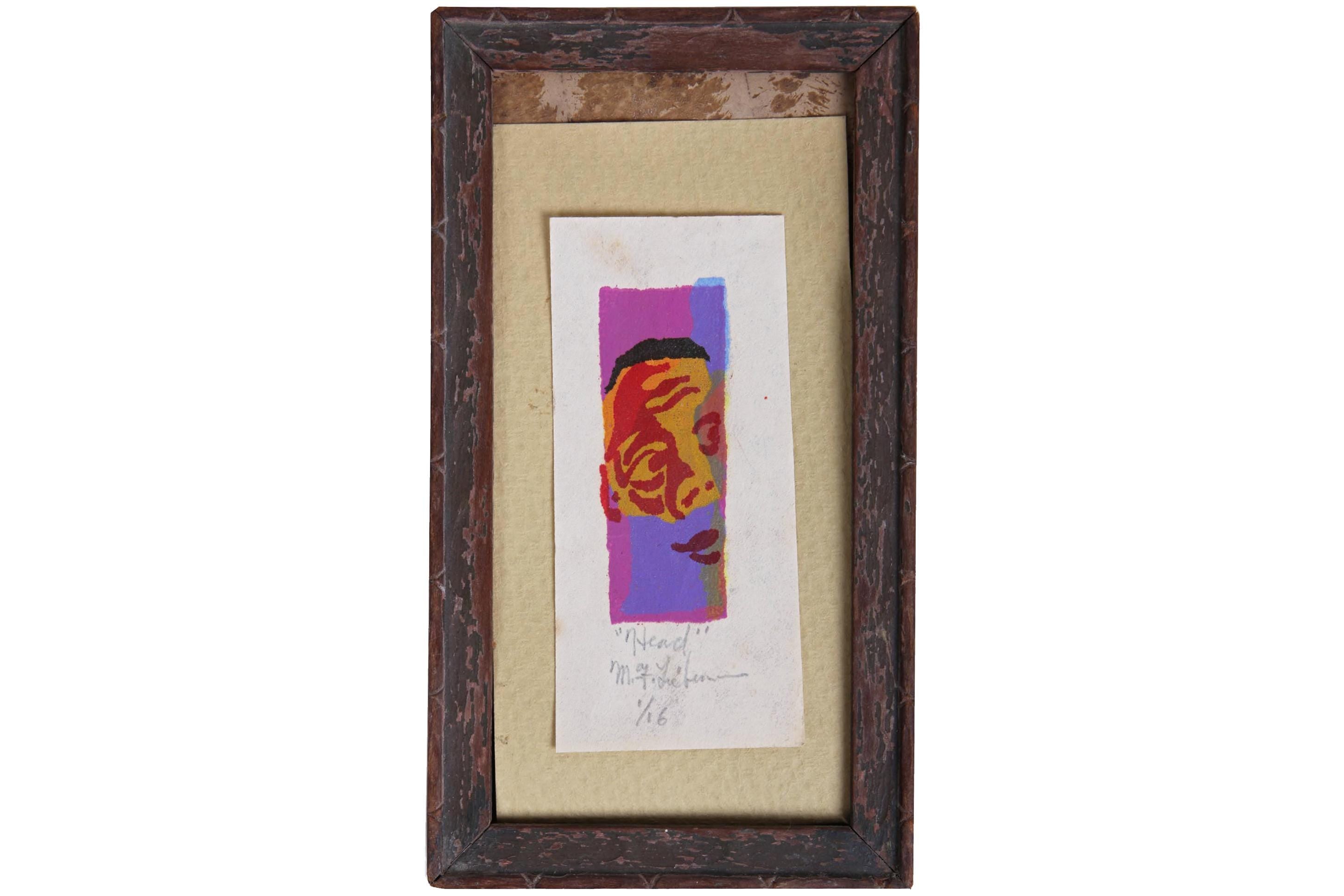 Meyer Frank Lieberman Lithograph Print On Paper, Small Format Artwork, Hand Signed Silkscreen, Contemporary Judaica Art