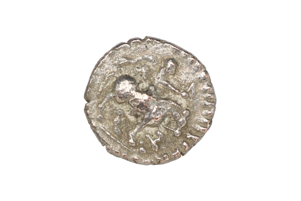 Ancient Hellenistic Central Asia, Small Drachm 1st Century BCE, Indo Scythian Coin Of Kingdom Azes I. Numismatics, Collectibles, Antiquities