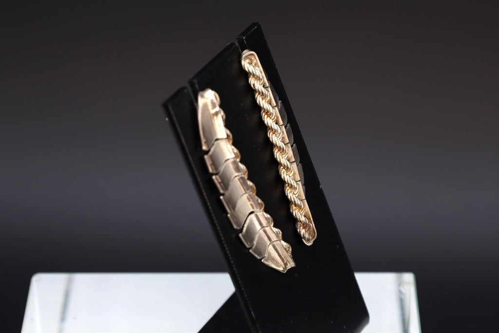 Modernist Articulated Dangle Earrings With An Organic Snake Or Fish Skeleton Design, 925 Sterling Silver Handmade Jewelry