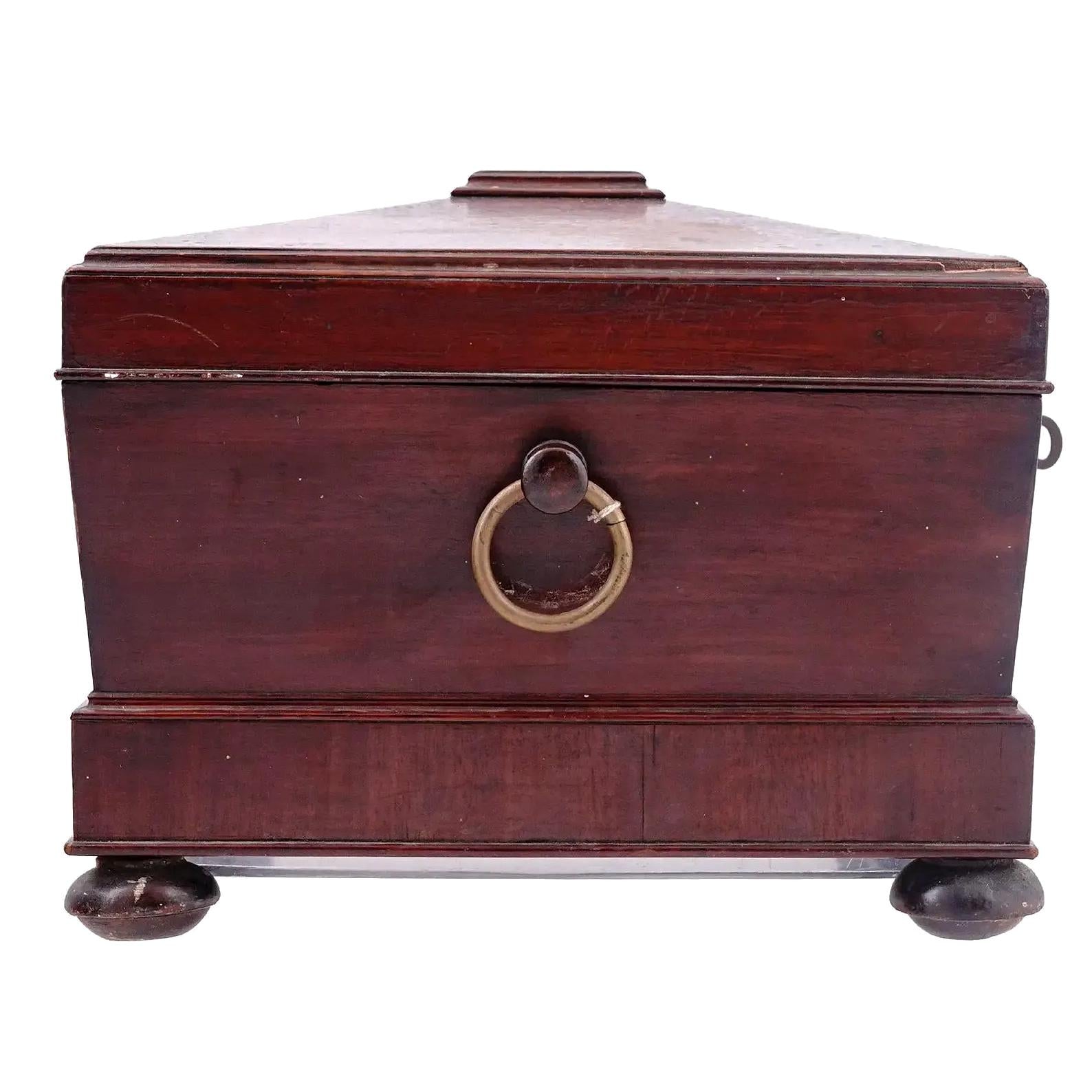 Antique 19th Century Legged And Lidded Wooden Jewelry Chest Box, France, Furniture Accessories, European Small Storage