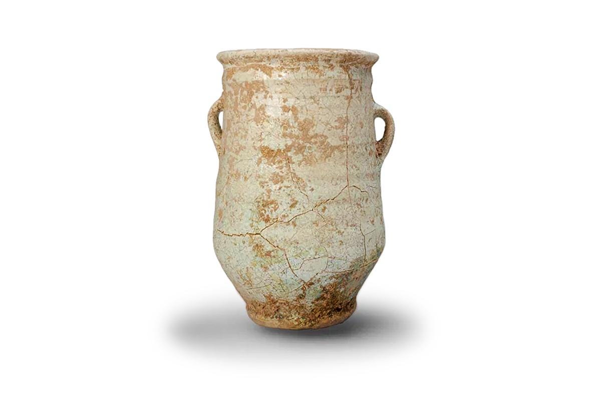 Ancient Egypt, Faience Ceramic Utilitarian Pithoi Vessel, Dated Ca 300 BCE To 80 AD. Hellenistic Ptolemaic To Early Roman Egyptian Province