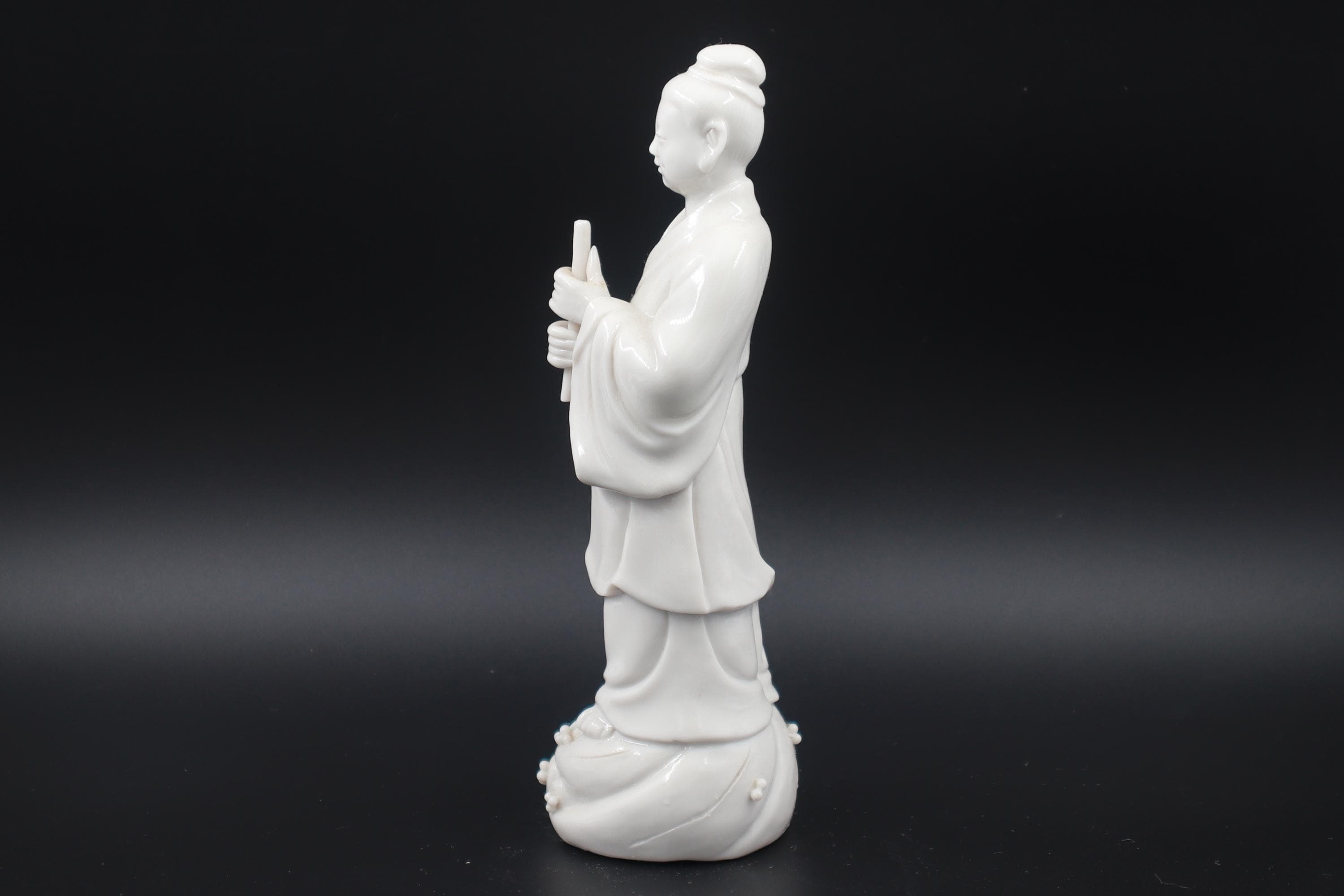 Antique Early 20th Century Dehua, Blanc De Chine Porcelain Statuette Of Guanyin, Female Bodhisattva, Asian Folk Religions, Buddhism Decor