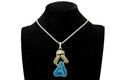 Vintage Sterling Silver Pendant Necklace, Blue Druzy Quartz And Freshwater Pearls In A Modernist Setting, Fashion Accessories And Jewelry