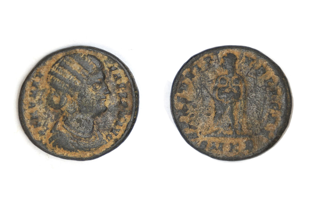 Empress Fausta, Spes Reipublicae, Roman Nummus Bronze Coin, Cyzicus Mint, 4th Century AD, Numismatics And Historical Collectibles