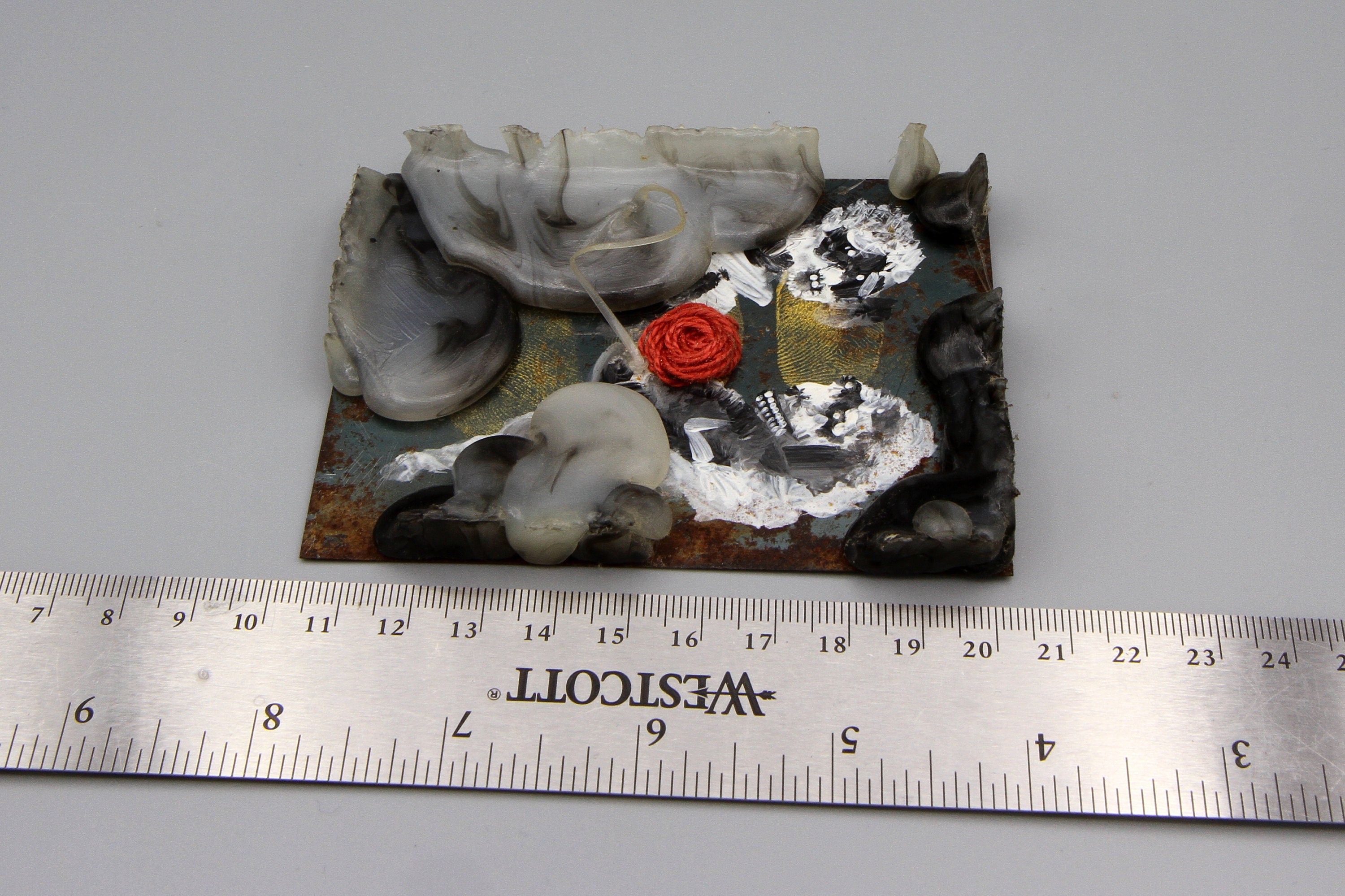 Small Wall Art, Surreal Sculpture, Fetus in Utero, Two Brothers Portrait, Surreal in Utero Space, Modern Religious Art, Mixed Media Decor