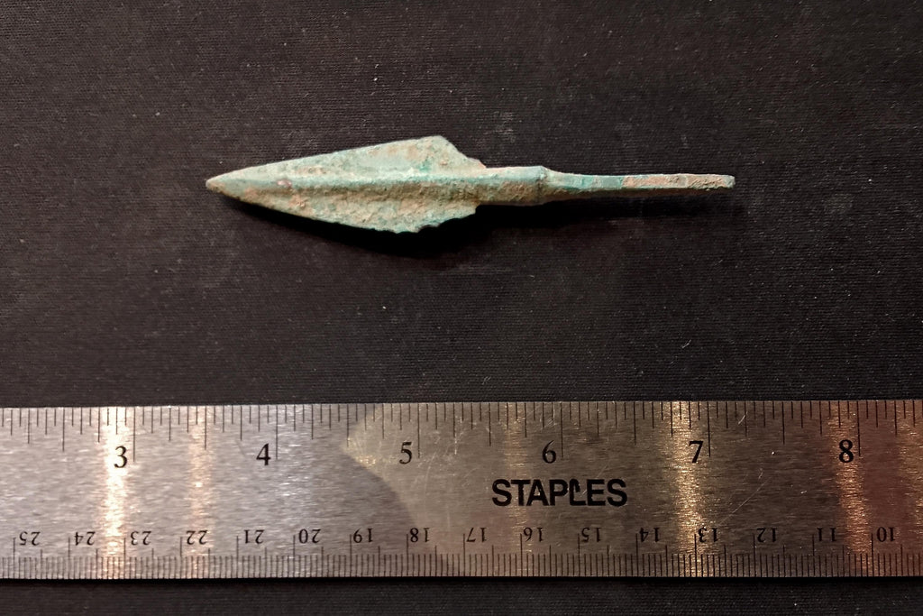 Ancient Luristan Bronze Spear Point From Around 1200 To 800 BCE, Near Eastern Antiquities And Militaria Collectibles, Primitive Spearheads