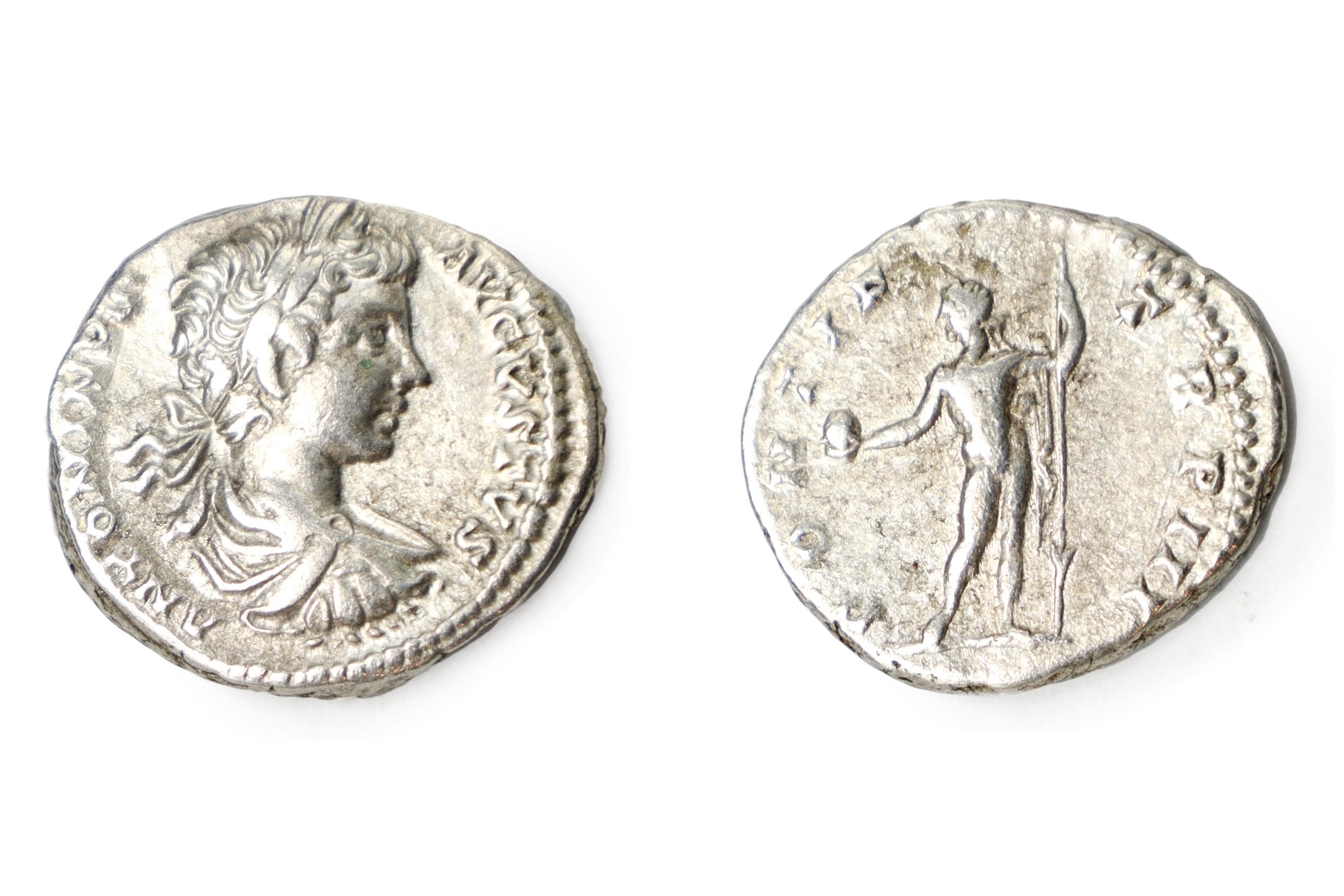 Ancient Roman Empire 3rd Century AD. Silver Denarius Coin By Emperor Caracalla, Sol Sun, Numismatics And Historical Antiquities Collectibles